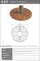 ASF Planet Round Laser Cut Tree Grille Corten